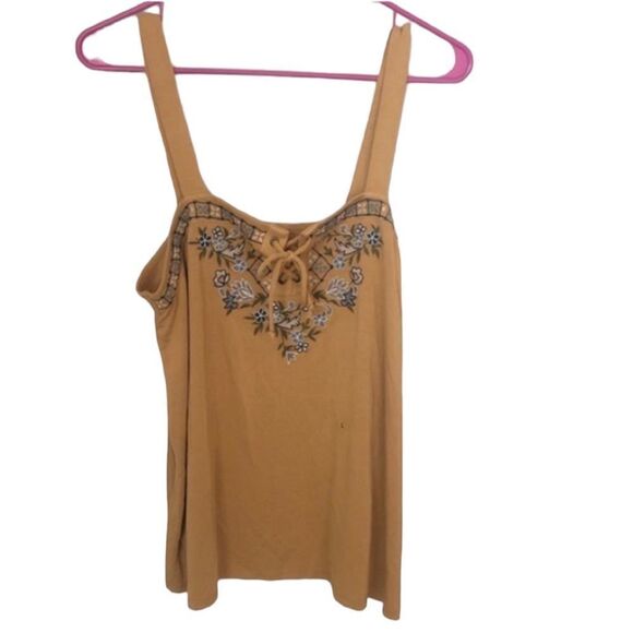 ✨HP✨American Eagle Embroidered Lace Up Tank✨ - Picture 1 of 5
